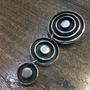 STERLING SILVER TRIPLE OXIDIZED CIRCULAR PENDANT